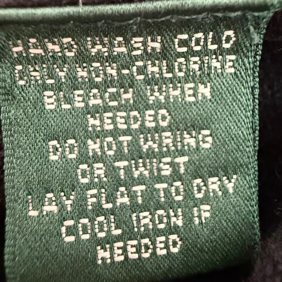 Lauren Ralph Lauren Silk Cashmere Ruffle Neck Sweater Witchy Boho Black Medium - Picture 6 of 10